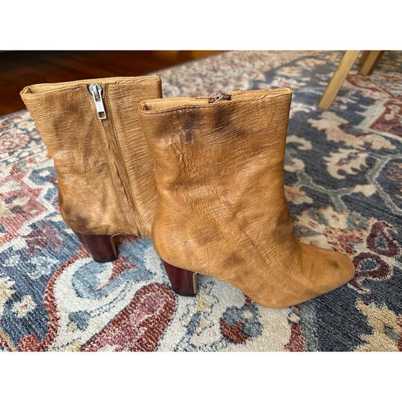 NWOB IRO Paris WM37ONASIS Leather Ankle Boot Camel/Brown Sz 39/US 8 - Picture 13 of 13